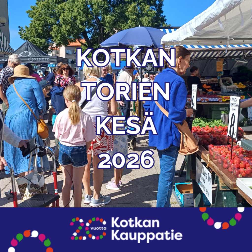 Kotkan toreilla ja torilavoilla tapahtuu! Toreilla lauletaan yhdessä, tanssitaan, tehdään ostoksia paikallisilta tuottajilta ja yrittäjiltä, nautitaan musiikista, herkuista ja kesätunnelmasta.