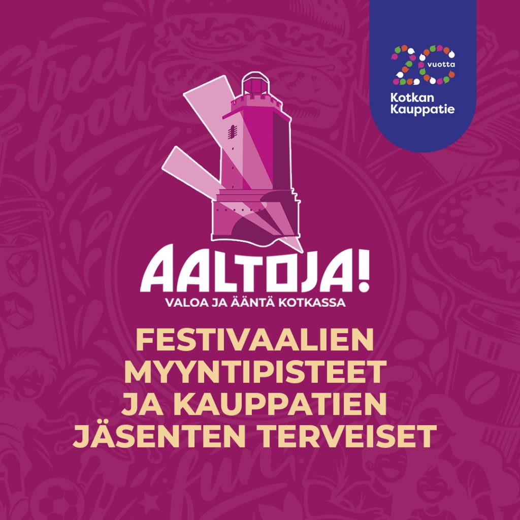 Aaltoja! Valoa ja ääntä Kotkassa -kaupunkifestivaali järjestetään jälleen 15.–17.10.2026